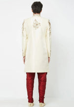 Load image into Gallery viewer, Cream Art Silk Sherwani

