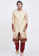 Load image into Gallery viewer, Cream Brocade Sherwani
