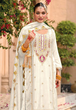 Load image into Gallery viewer, Cream Chinon Palazzo Suit
