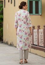 Load image into Gallery viewer, Cream Cotton Kurta Set With Pant
