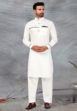 Load image into Gallery viewer, Cream Cotton Pathani Suit
