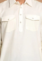 Load image into Gallery viewer, Cream Cotton Pathani Suit
