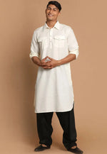 Load image into Gallery viewer, Cream Cotton Pathani Suit
