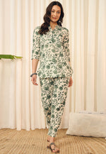 Load image into Gallery viewer, Cream Cotton Printed Co-Ords Set
