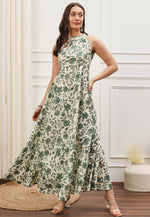 Load image into Gallery viewer, Cream Cotton Printed Long Tunic
