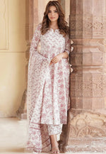 Load image into Gallery viewer, Cream Cotton Readymade Anarkali Suit
