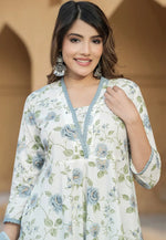 Load image into Gallery viewer, Cream Cotton Readymade Pant Style Suit
