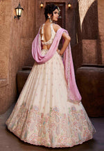 Load image into Gallery viewer, Cream Georgette Lehenga Choli
