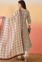 Load image into Gallery viewer, Cream Khadi Readymade Palazzo Suit
