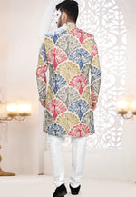 Load image into Gallery viewer, Cream Linen Indo Western Suit
