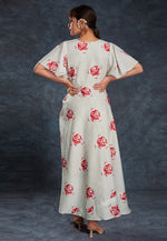 Load image into Gallery viewer, Cream Linen Printed Gown
