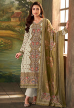 Load image into Gallery viewer, Cream Muslin Pakistani Suit
