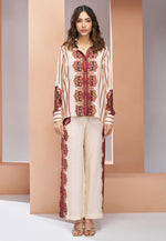 Load image into Gallery viewer, Cream Muslin Printed Co-Ords Set

