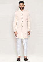 Load image into Gallery viewer, Cream Rayon Indo Western Suit
