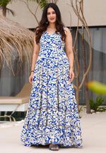 Load image into Gallery viewer, Cream Rayon Printed Gown
