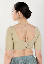 Load image into Gallery viewer, Cream Shimmer Readymade Blouse

