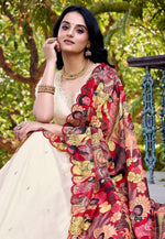 Load image into Gallery viewer, Cream Silk Circular Lehenga Choli
