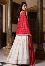 Load image into Gallery viewer, Cream Silk Circular Lehenga Choli
