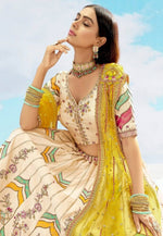 Load image into Gallery viewer, Cream Silk Circular Lehenga Choli

