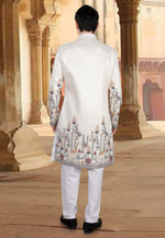 Load image into Gallery viewer, Cream Silk Indo Western Sherwani
