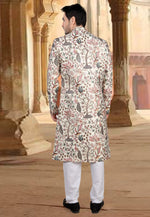 Load image into Gallery viewer, Cream Silk Indo Western Sherwani
