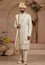Load image into Gallery viewer, Cream Silk Sherwani

