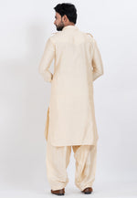 Load image into Gallery viewer, Cream Viscose Pathani Suit
