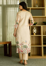 Load image into Gallery viewer, Cream Viscose Readymade Pakistani Suit
