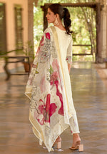 Load image into Gallery viewer, Cream Viscose Readymade Pant Style Suit
