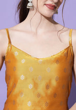 Load image into Gallery viewer, Golden Cotton Silk Readymade Pakistani Suit
