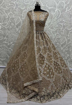 Load image into Gallery viewer, Golden Net Wedding Lehenga Choli
