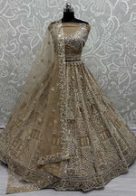 Load image into Gallery viewer, Golden Net Wedding Lehenga Choli
