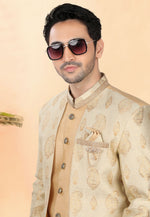 Load image into Gallery viewer, Golden Silk Indo Western Suit
