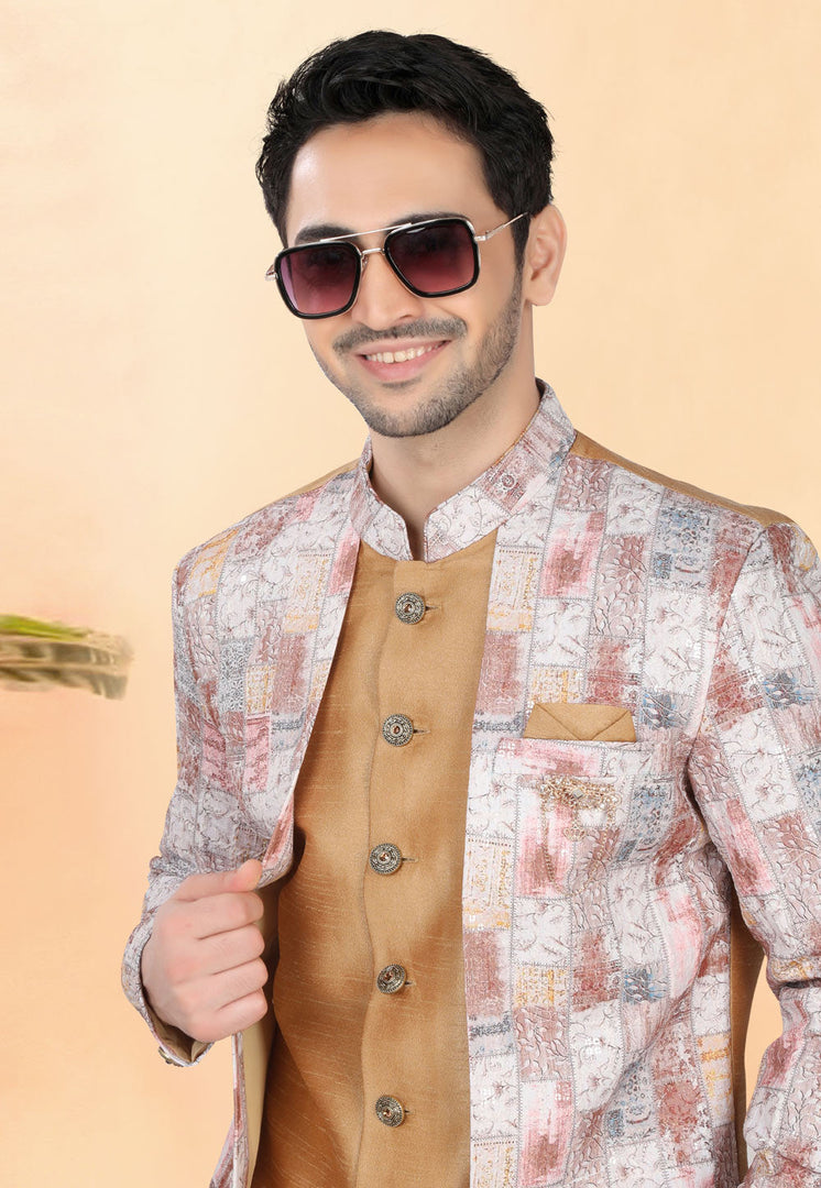 Golden Silk Indo Western Suit