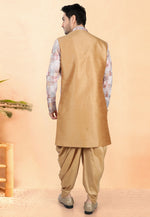 Load image into Gallery viewer, Golden Silk Indo Western Suit
