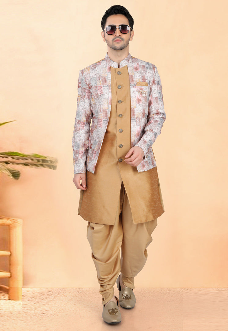 Golden Silk Indo Western Suit