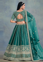 Load image into Gallery viewer, Green Art Silk Circular Lehenga Choli
