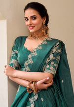 Load image into Gallery viewer, Green Art Silk Lehenga Choli

