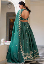 Load image into Gallery viewer, Green Art Silk Lehenga Choli
