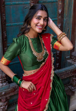 Load image into Gallery viewer, Green Art Silk Lehenga Choli
