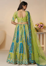 Load image into Gallery viewer, Green Banarasi Silk Circular Lehenga Choli
