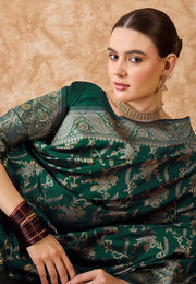 Green Banarasi Silk Saree