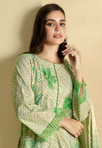 Load image into Gallery viewer, Green Cotton Pakistani Suit
