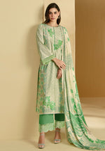 Load image into Gallery viewer, Green Cotton Pakistani Suit
