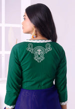 Load image into Gallery viewer, Green Cotton Readymade Blouse
