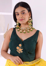 Load image into Gallery viewer, Green Cotton Readymade Blouse
