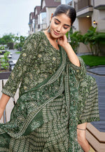 Load image into Gallery viewer, Green Cotton Readymade Pakistani Suit
