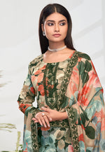 Load image into Gallery viewer, Green Cotton Straight Suit
