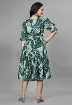 Load image into Gallery viewer, Green Crepe Printed Gown
