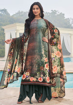 Load image into Gallery viewer, Green Crepe Sharara Suit
